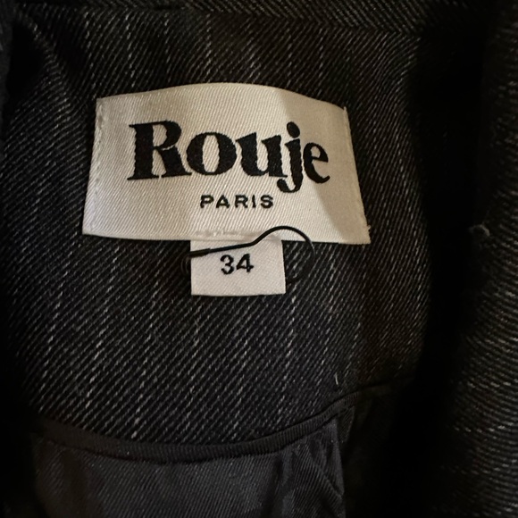 🇫🇷Rouje Jacques blazer grey pinstripe 34 - Picture 3 of 8
